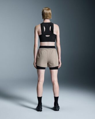 Damen 3″ Performance 2/1 Shorts Cinder | Schwarz