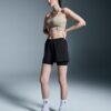Damen 3″ Performance 2/1 Shorts Schwarz
