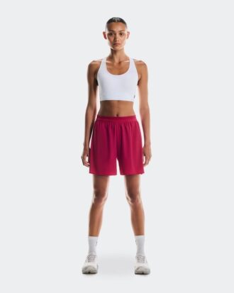 Damen 5″ Performance Shorts Granatrot