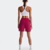 Damen 5″ Performance Shorts Granatrot