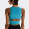 Damen Studio Crop Top mit offenem Rücken