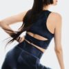 Damen Studio Crop Top mit offenem Rücken