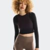 Damen Studio Knit Long-T Crop