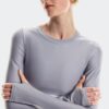 Damen Train Long Sleeve Crop