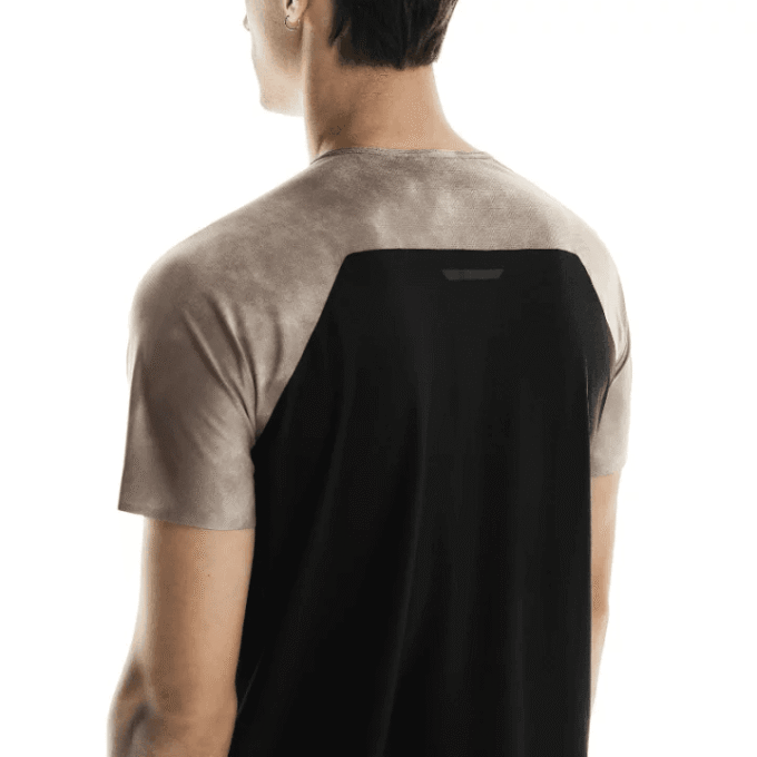 Performance T-Shirt AOP «Ziegelstein Schwarz»